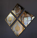 Acrylic Ayatul Kursi, Al-Ikhlas, Al-Falaq and An-Nas Islamic wall art set