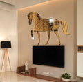 Large acrylic horse mirror wall art