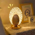 Oval crystal LED table lamp